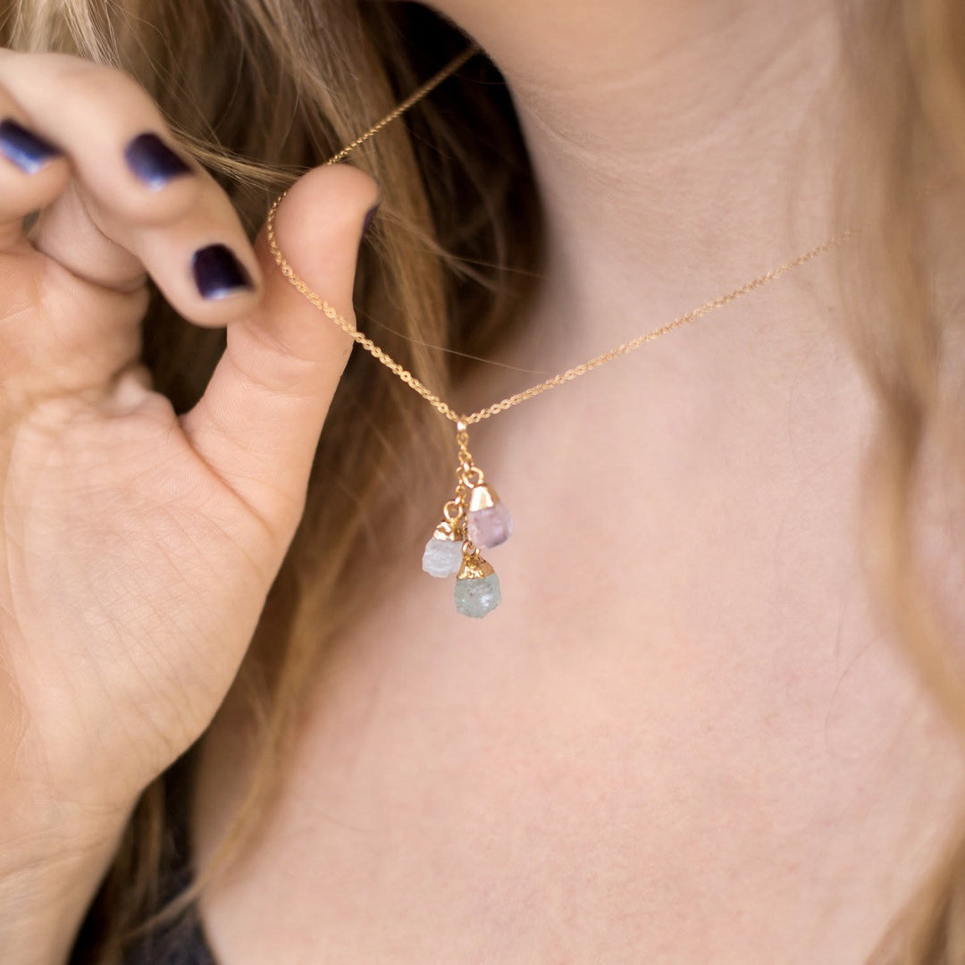 Collier avec pendentif en cristal coloré Olivenorma