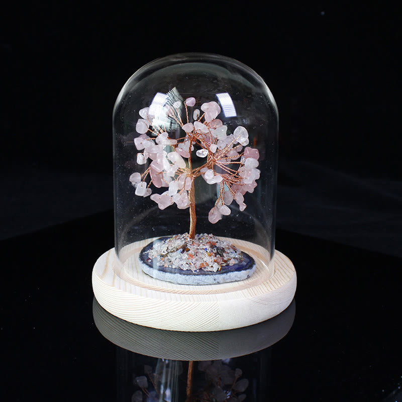 Décoration en verre pour arbre à fleurs en cristal naturel concassé Olivenorma