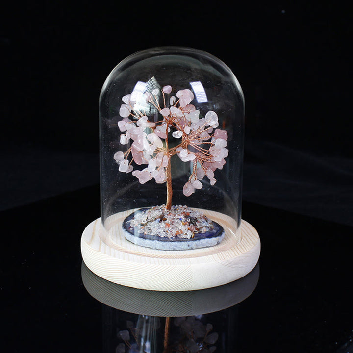Décoration en verre pour arbre à fleurs en cristal naturel concassé Olivenorma
