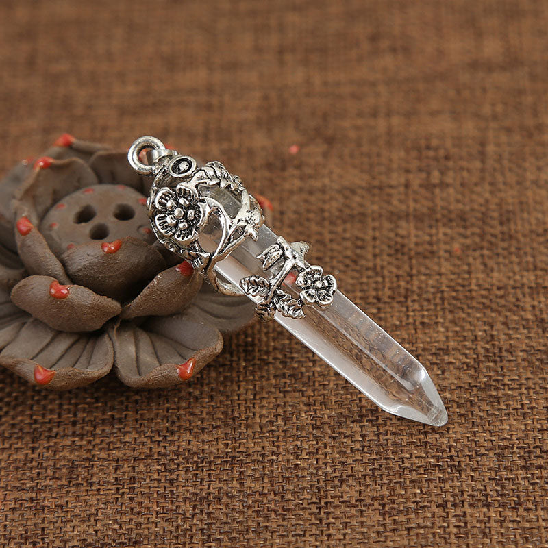 Collier de guérison spirituelle en pierre naturelle avec rose Olivenorma