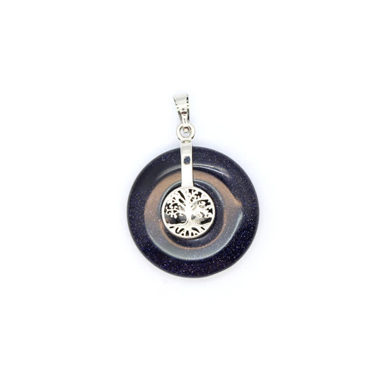 Collier Arbre de vie avec boucle de paix en cristal naturel Olivenorma