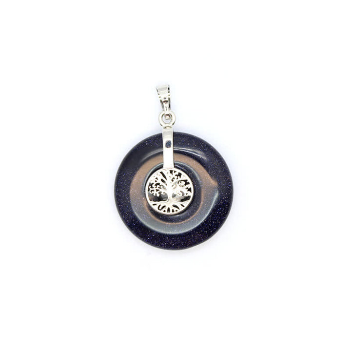 Collier Arbre de vie avec boucle de paix en cristal naturel Olivenorma