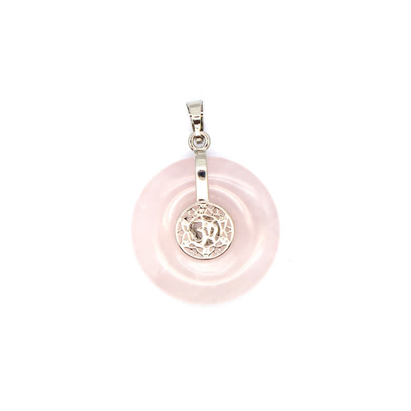 Collier Arbre de vie avec boucle de paix en cristal naturel Olivenorma