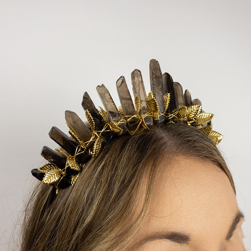 Couronne de cristal de sorcière en quartz fumé Olivenorma