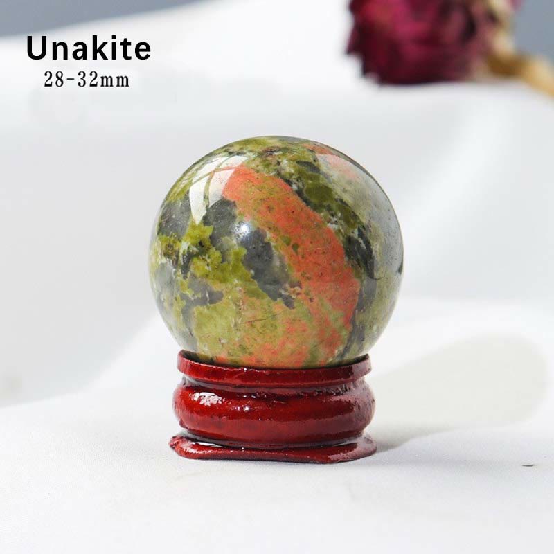 Ensemble de 9 boules de cristal naturelles et de pierres précieuses Olivenorma