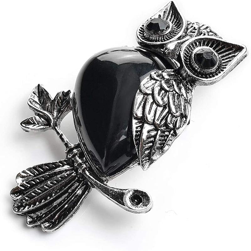 Collier hibou en pierre naturelle Olivenorma