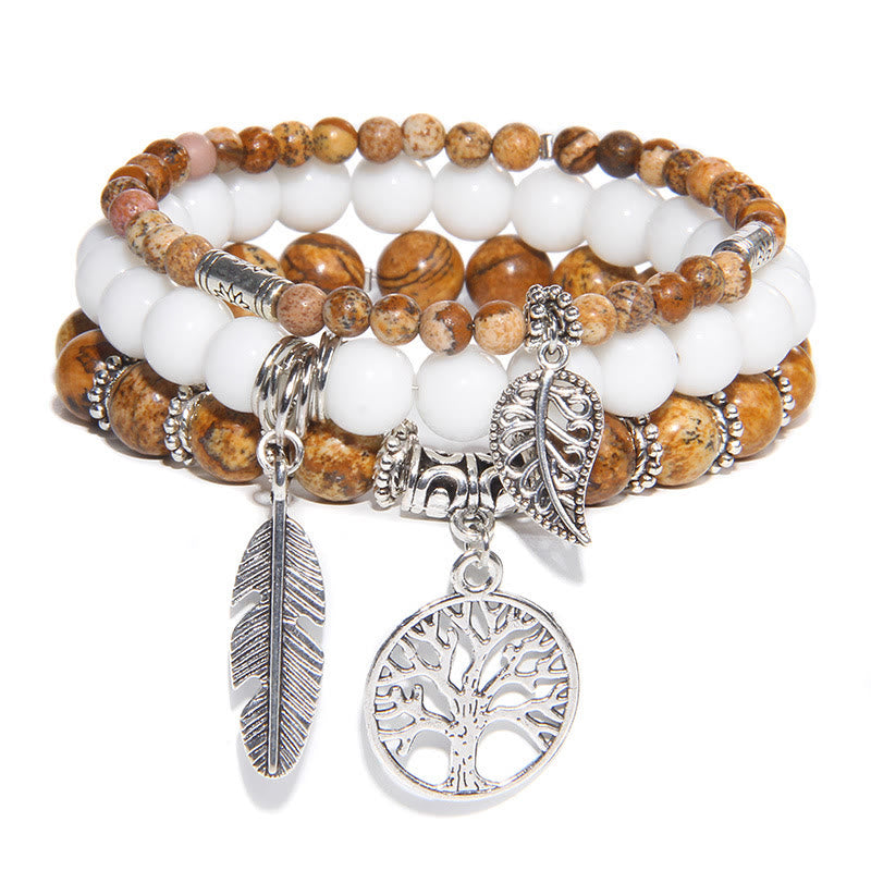 Ensemble de 3 bracelets Arbre de vie Olivenorma « Moments de guérison de la nature »