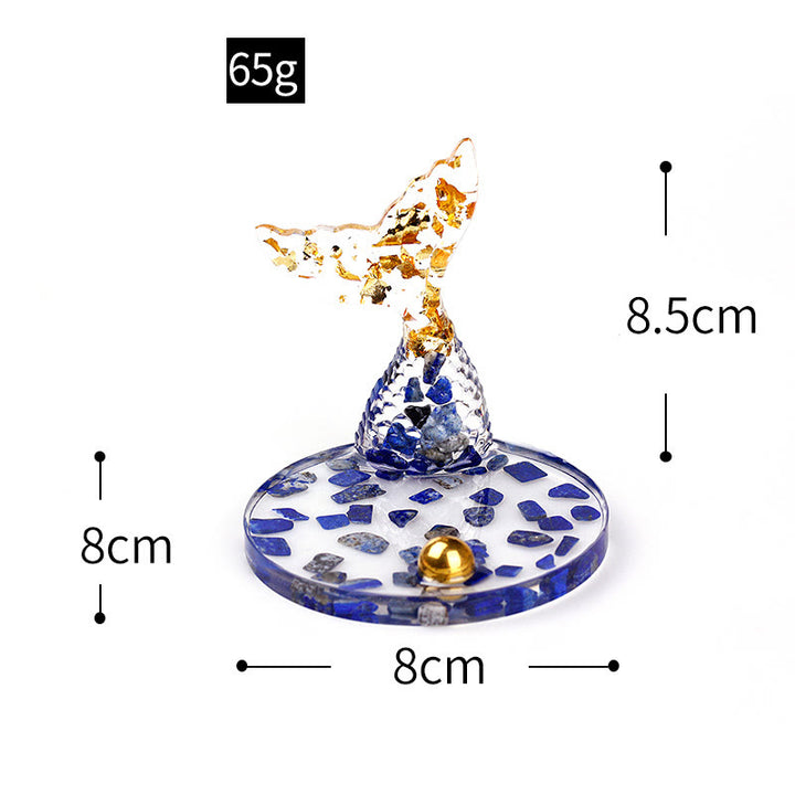 Support de téléphone en forme de queue de sirène avec colle à gravier en cristal Olivenorma