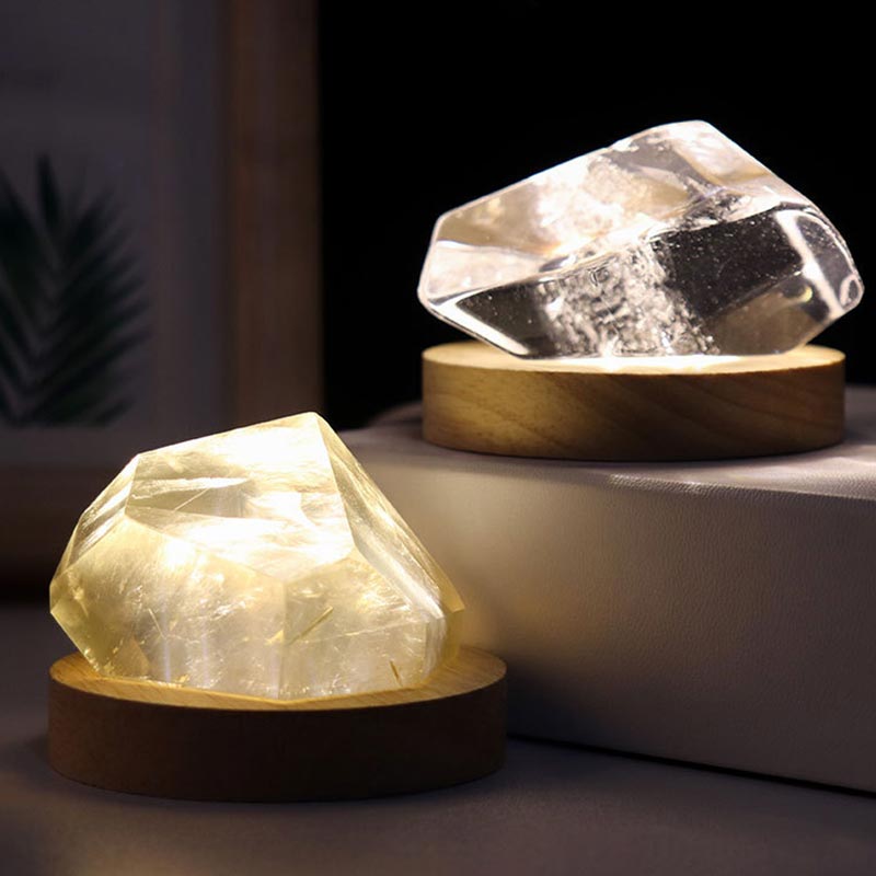 Lampe USB en cristal naturel Olivenorma