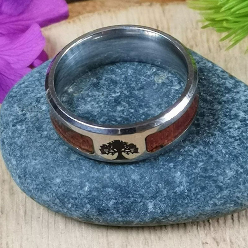 Bague Yggdrasil - acier inoxydable