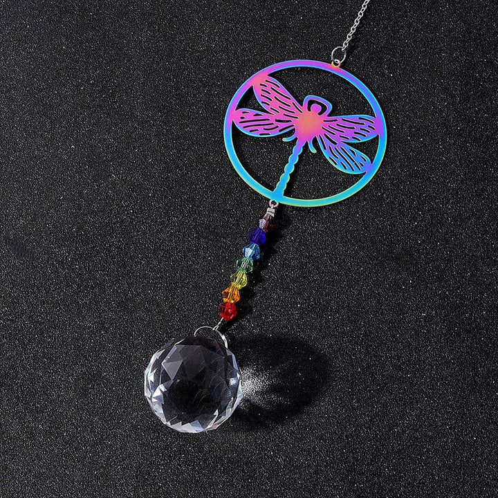 Carillon éolien à suspendre en cristal transparent avec perles chakra Olivenorma