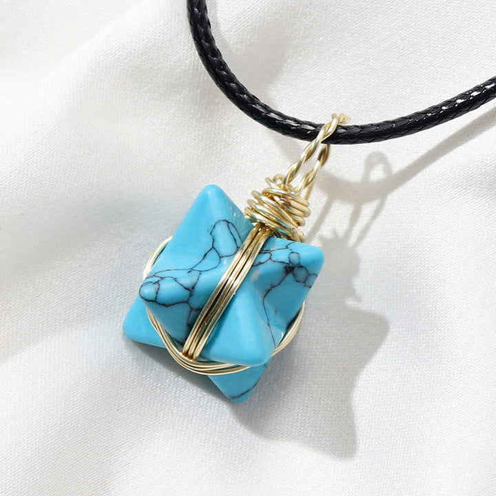 VÉHICULE DE LUMIÈRE DIVINE - Collier Merkaba en cristal