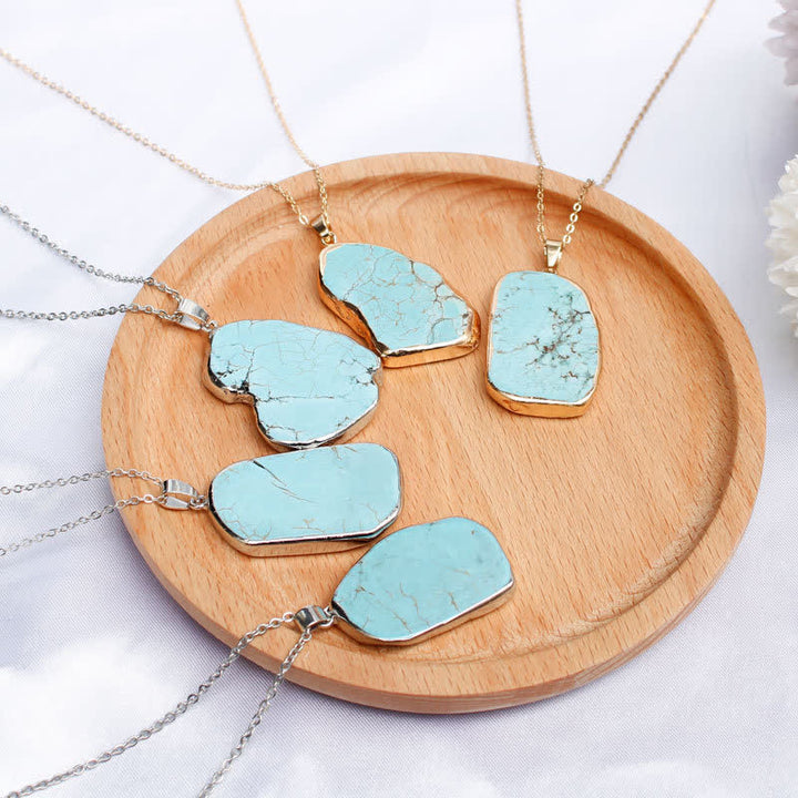 Collier délicat en turquoise irrégulière Olivenorma