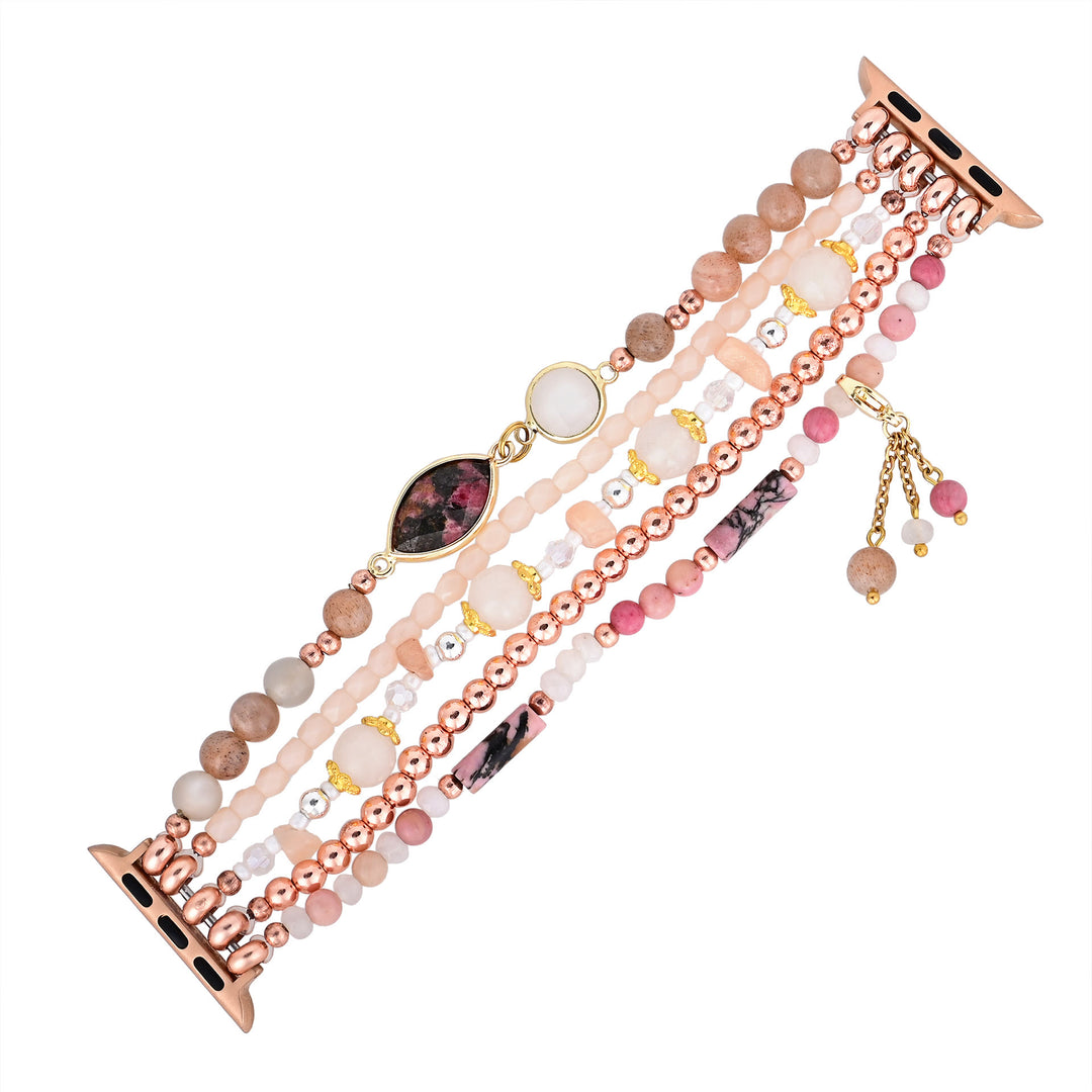 Bracelet Apple Watch Olivenorma en opale rose
