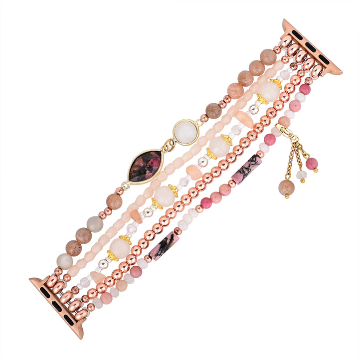 Bracelet Apple Watch Olivenorma en opale rose