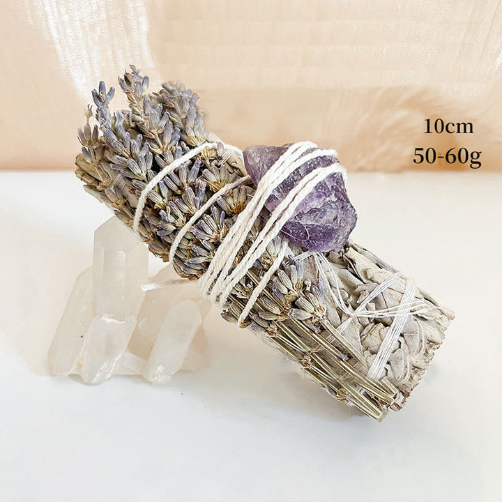 Olivenorma Plante en cristal naturel Rose Fleurs séchées Sauge blanche