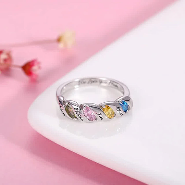 Bague de naissance personnalisée et gravée Olivenorma Memory
