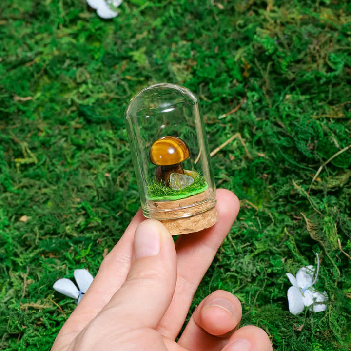 Couvercle en verre Olivenorma Décoration champignon en cristal naturel