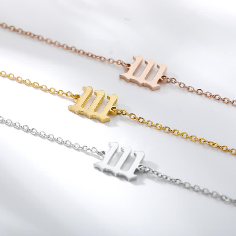 Bracelet de cheville spirituel avec numéro d'ange