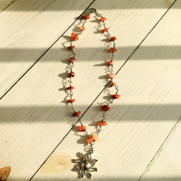 Collier de perles brutes couleur cristal Olivenorma