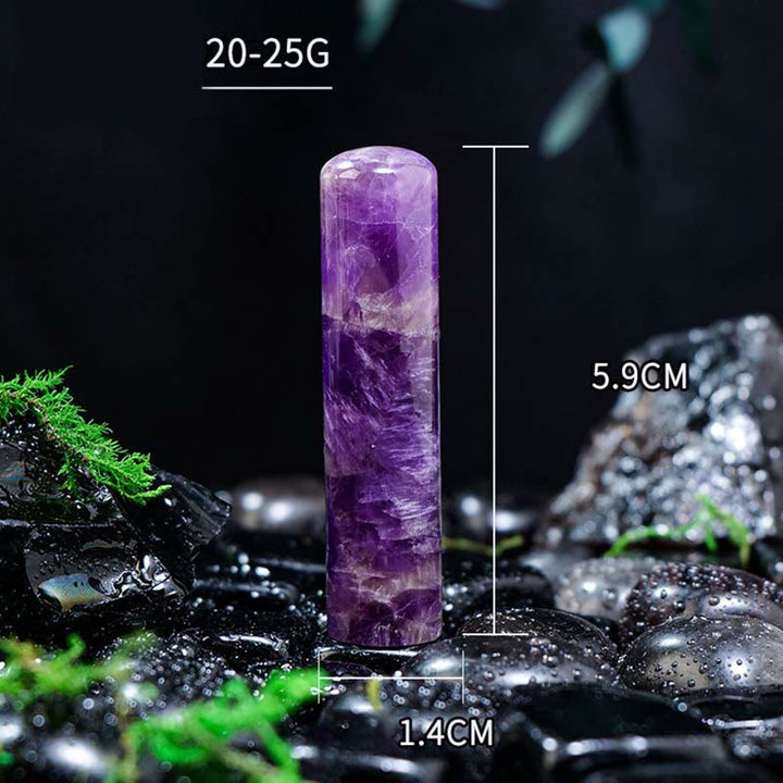 Ornement cylindrique en cristal de chakra naturel Olivenorma Décoration en pierres précieuses