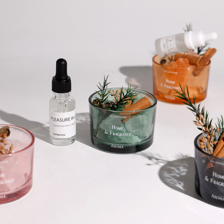 Huile essentielle sans flamme en cristal naturel Olivenorma pour aromathérapie