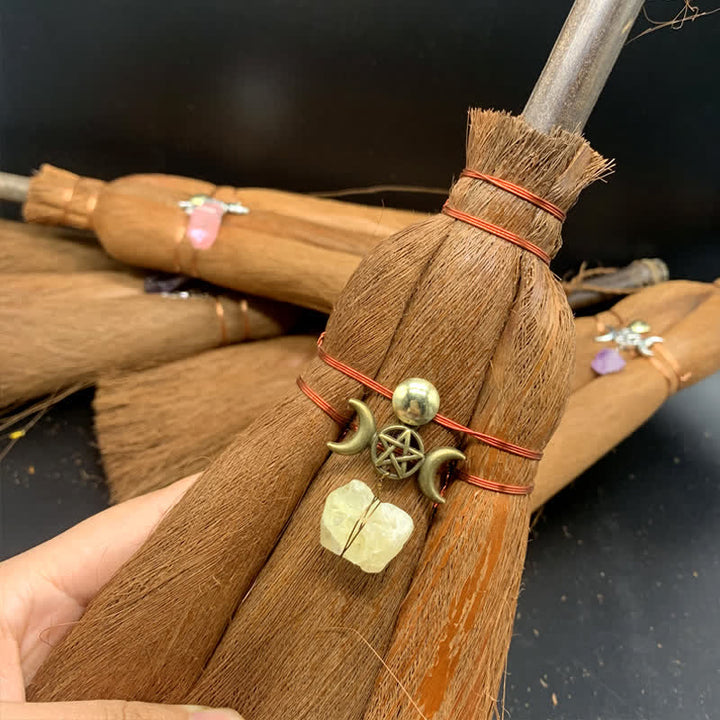 Balai de paille en cristal en forme d'étoile