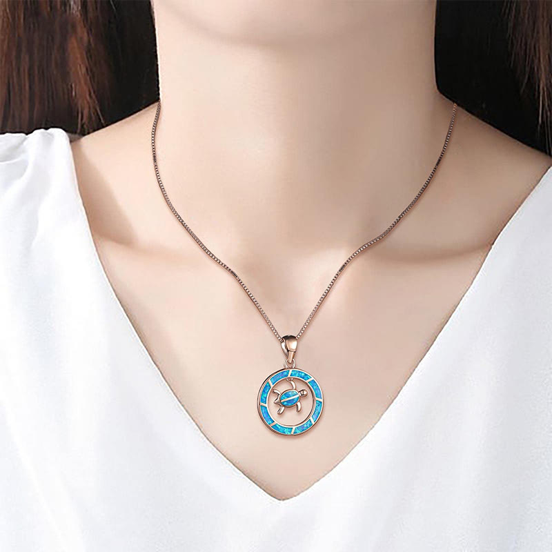 Collier tortue de mer opale Olivenorma
