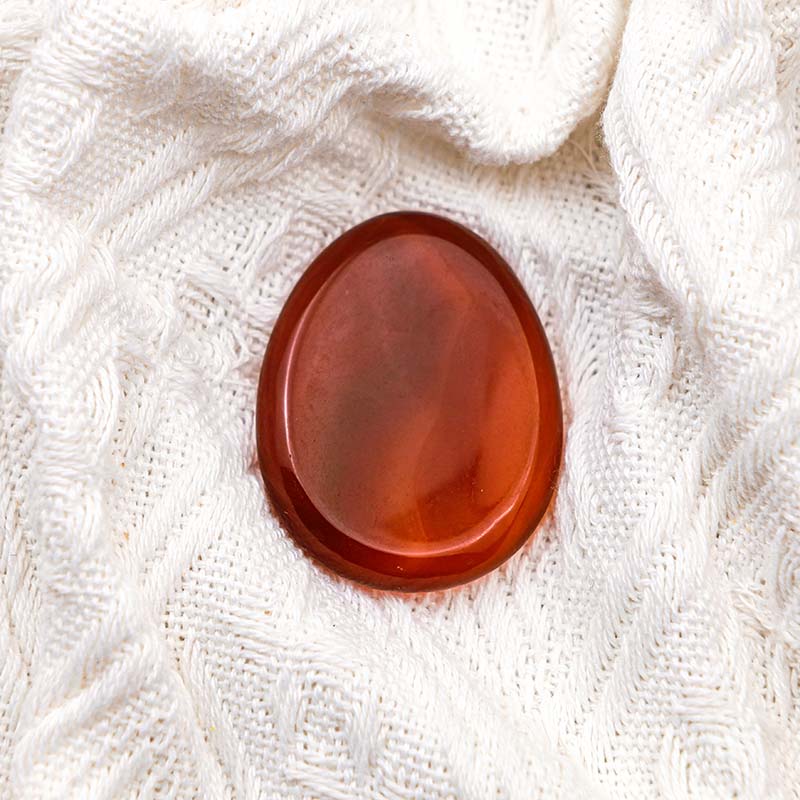 Pierre d'inquiétude pour le pouce en agate rouge Olivenorma