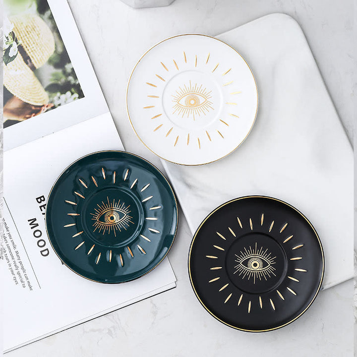 Plateau de rangement pour bijoux en céramique Olivenorma Evil Eye