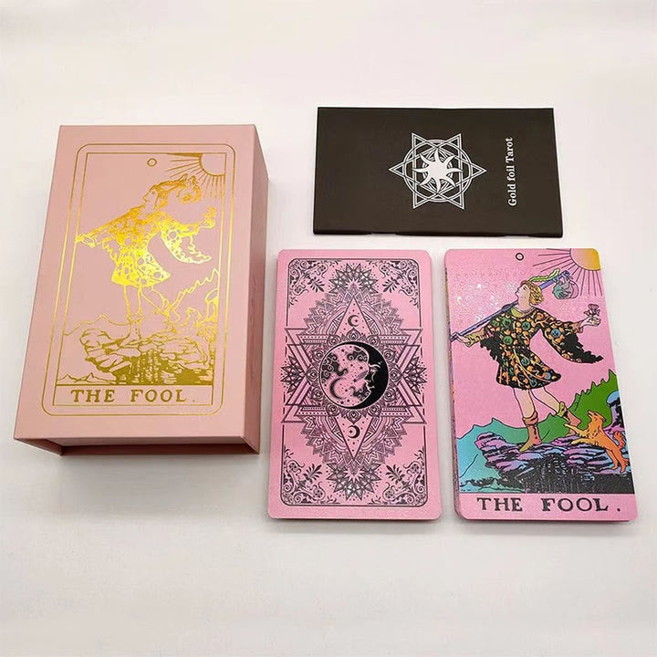 Cartes de tarot en plastique PVC imperméables roses Olivenorma 78ps