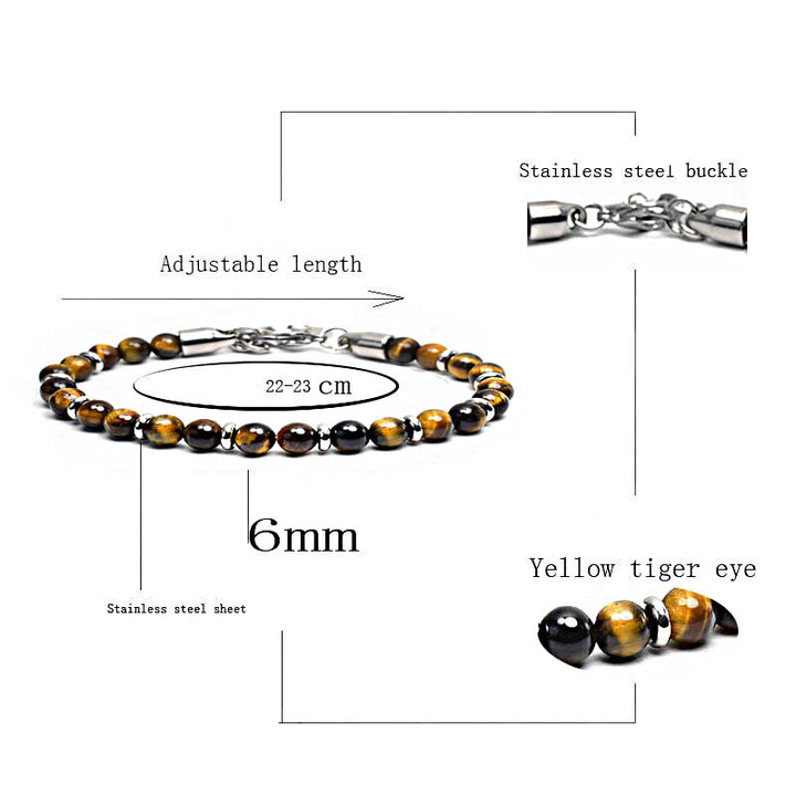 Bracelet en perles d'agate patinées Olivenorma