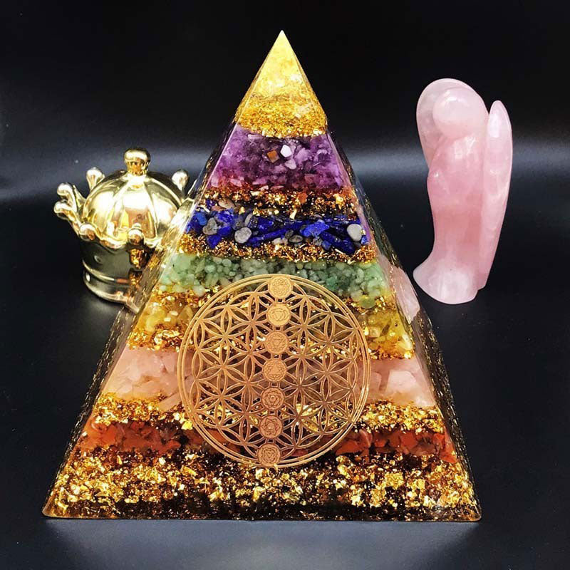Pyramide d'orgone Fleur de Vie Chakra Olivenorma