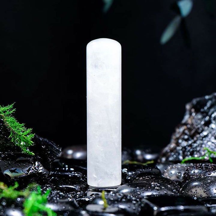 Ornement cylindrique en cristal de chakra naturel Olivenorma Décoration en pierres précieuses