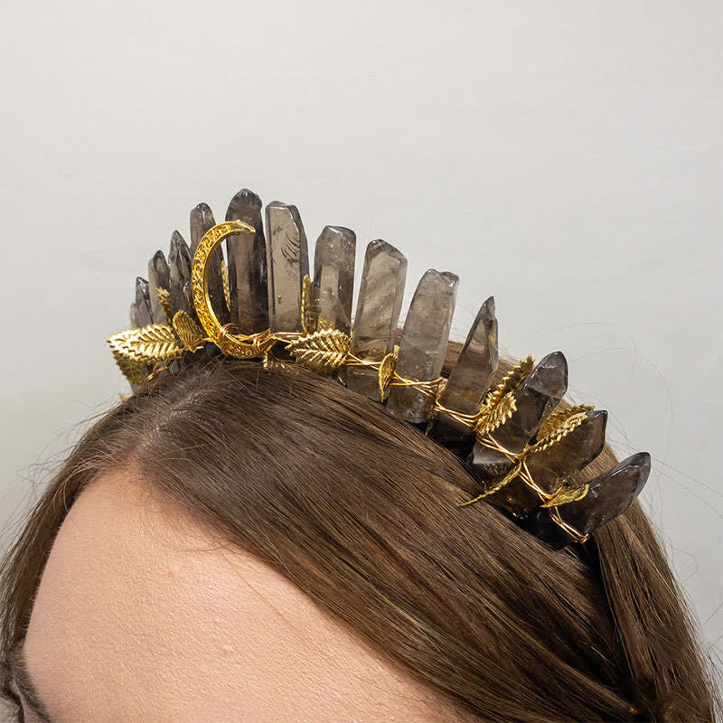 Couronne de cristal de sorcière en quartz fumé Olivenorma
