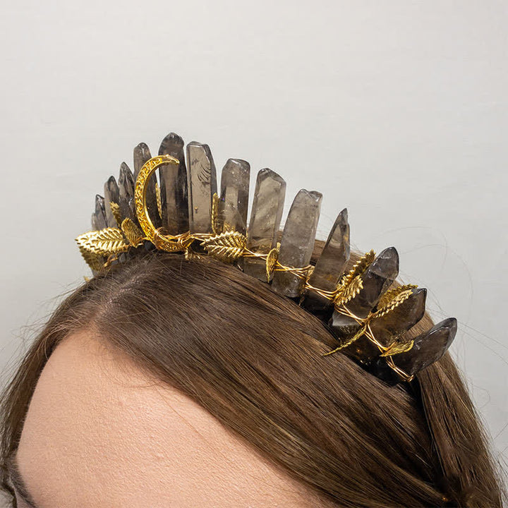 Couronne de cristal de sorcière en quartz fumé Olivenorma