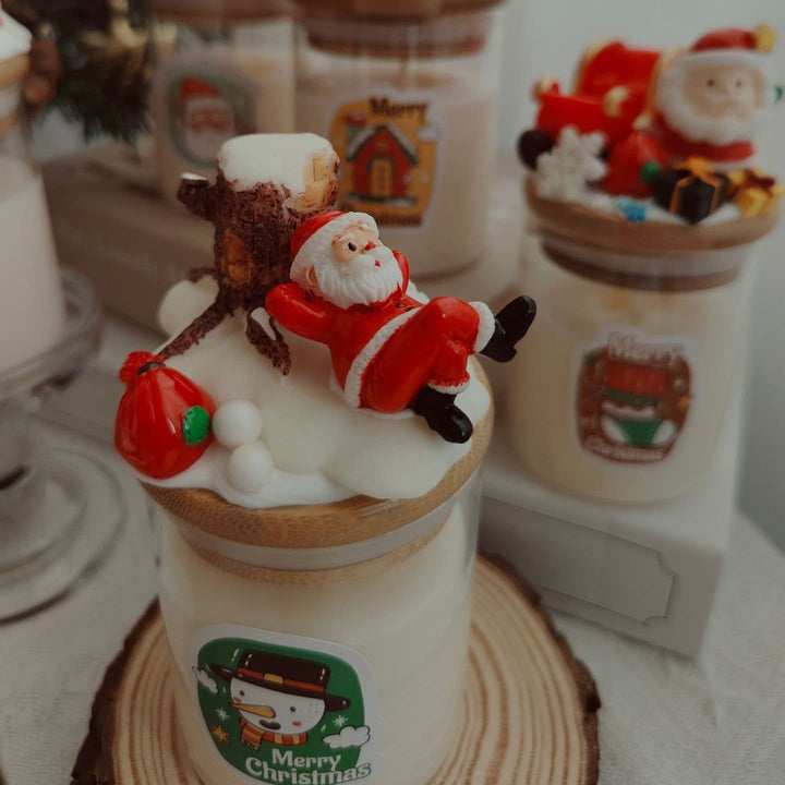 Bougie décorative de Noël du Père Noël Olivenorma