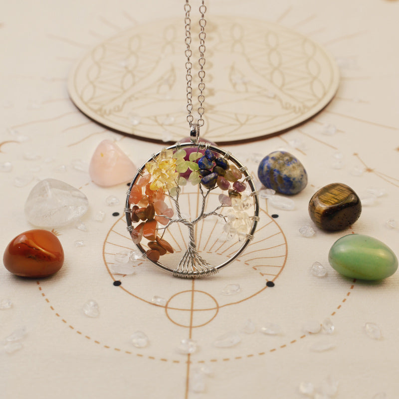 Collier de guérison des chakras orgonite Olivenorma