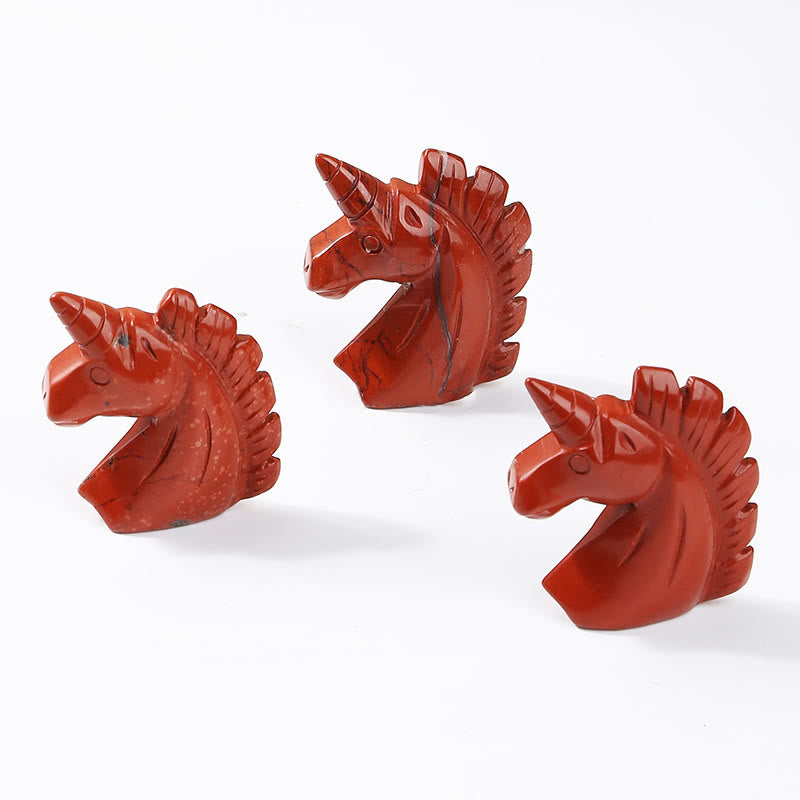 Olivenorma Figurine de licorne en cristal naturel de 2 pouces Décoration en pierres précieuses