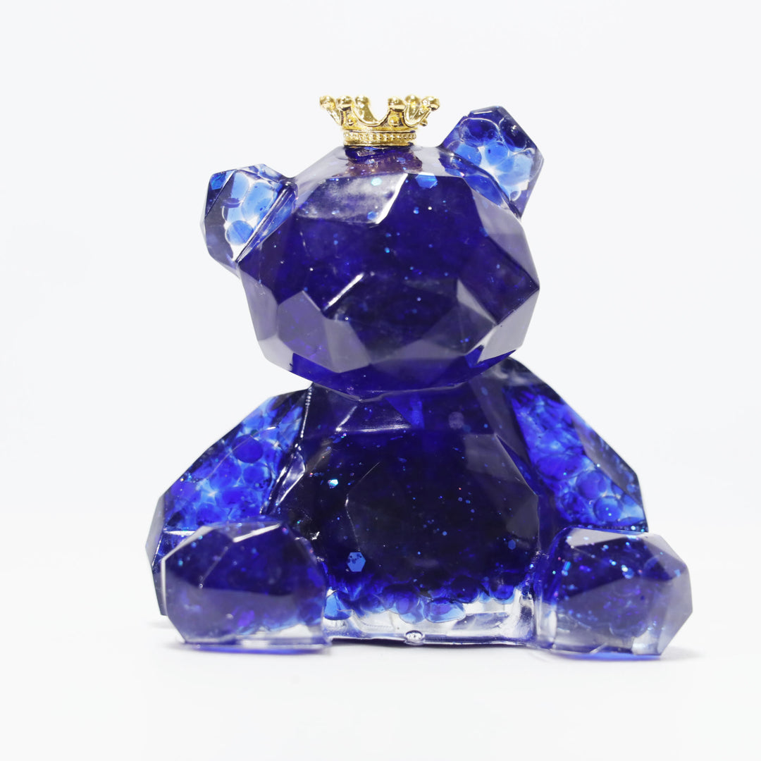 Ornement en résine de gravier de cristal Olivenorma en forme d'ours en pierre précieuse