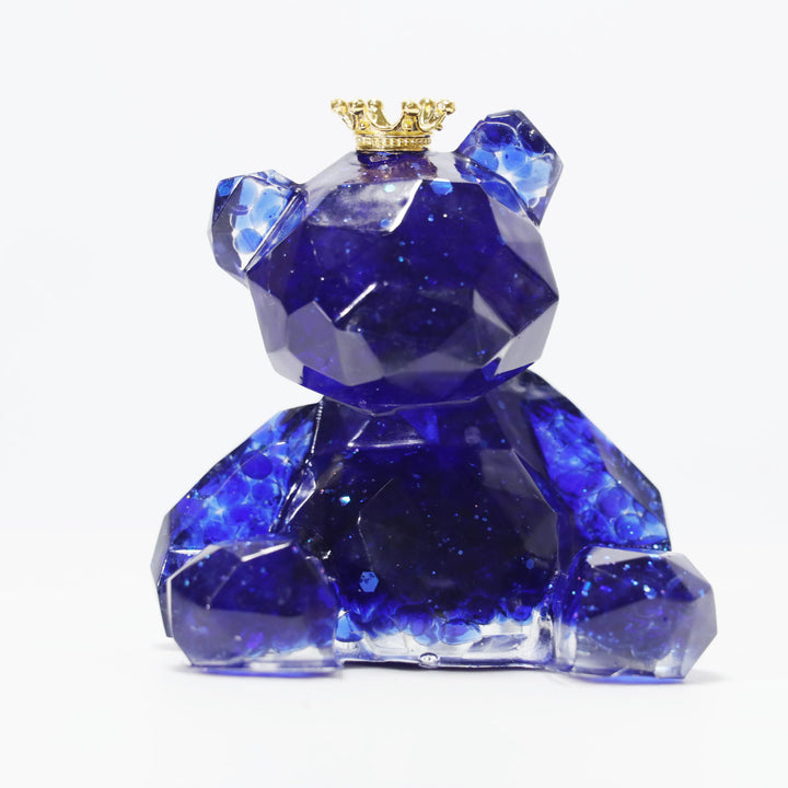 Ornement en résine de gravier de cristal Olivenorma en forme d'ours en pierre précieuse