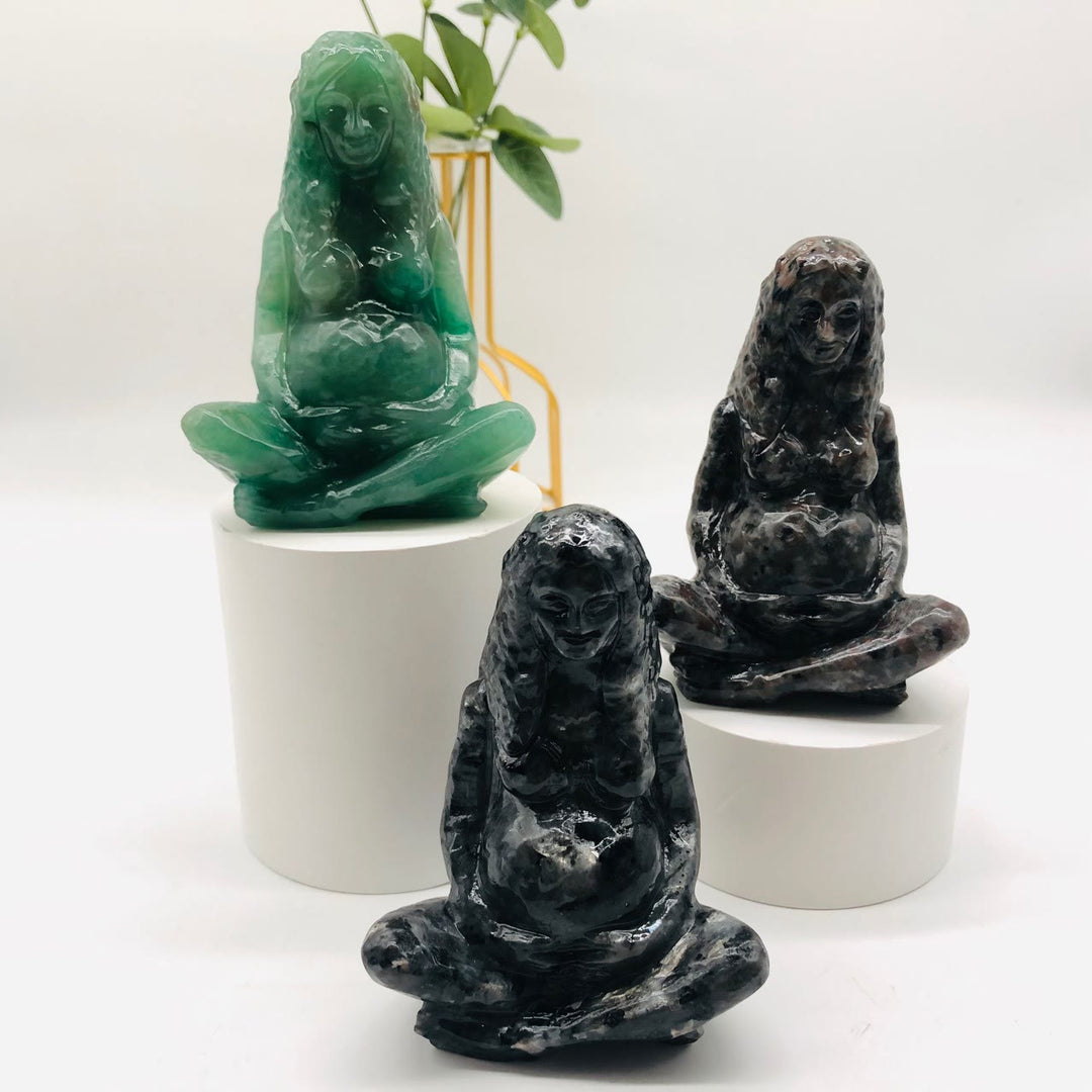 Statue de main naturelle Olivenorma de la déesse Gaia, sculpture décorative