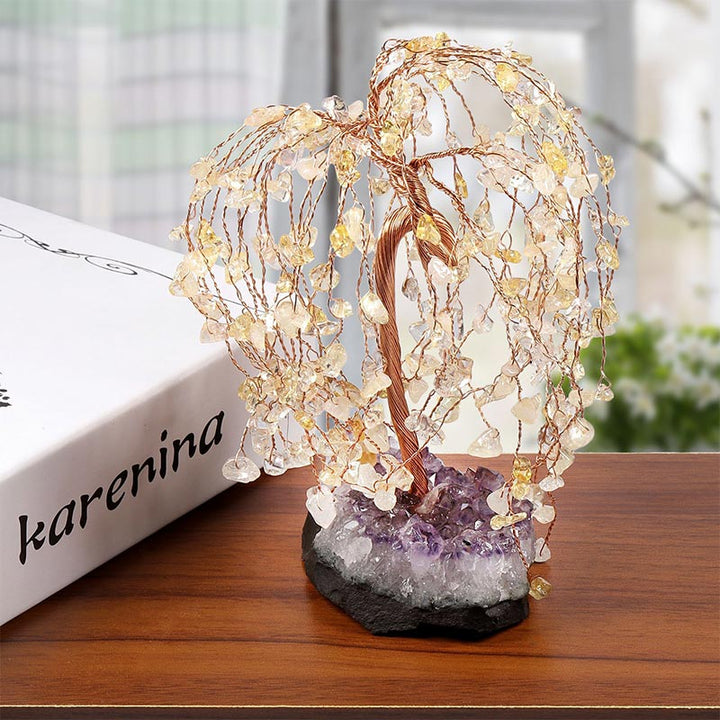 Arbre Feng Shui en pierre de cristal naturel Olivenorma