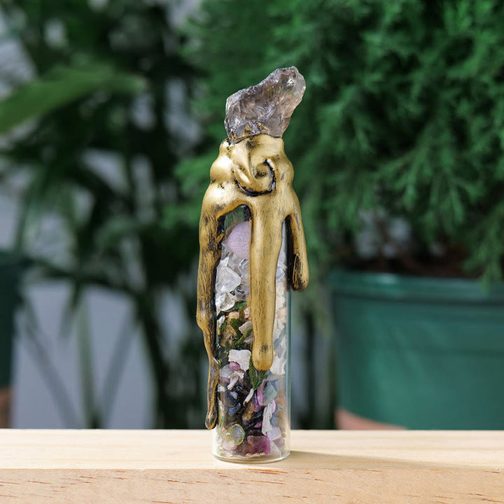 Olivenorma « Witch's Wish » – Bouteille d'énergie en pierre brute de cristal naturel