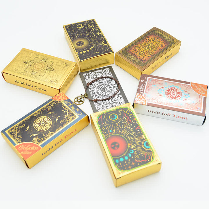 Carte de tarot délicate en feuille d'or Olivenorma