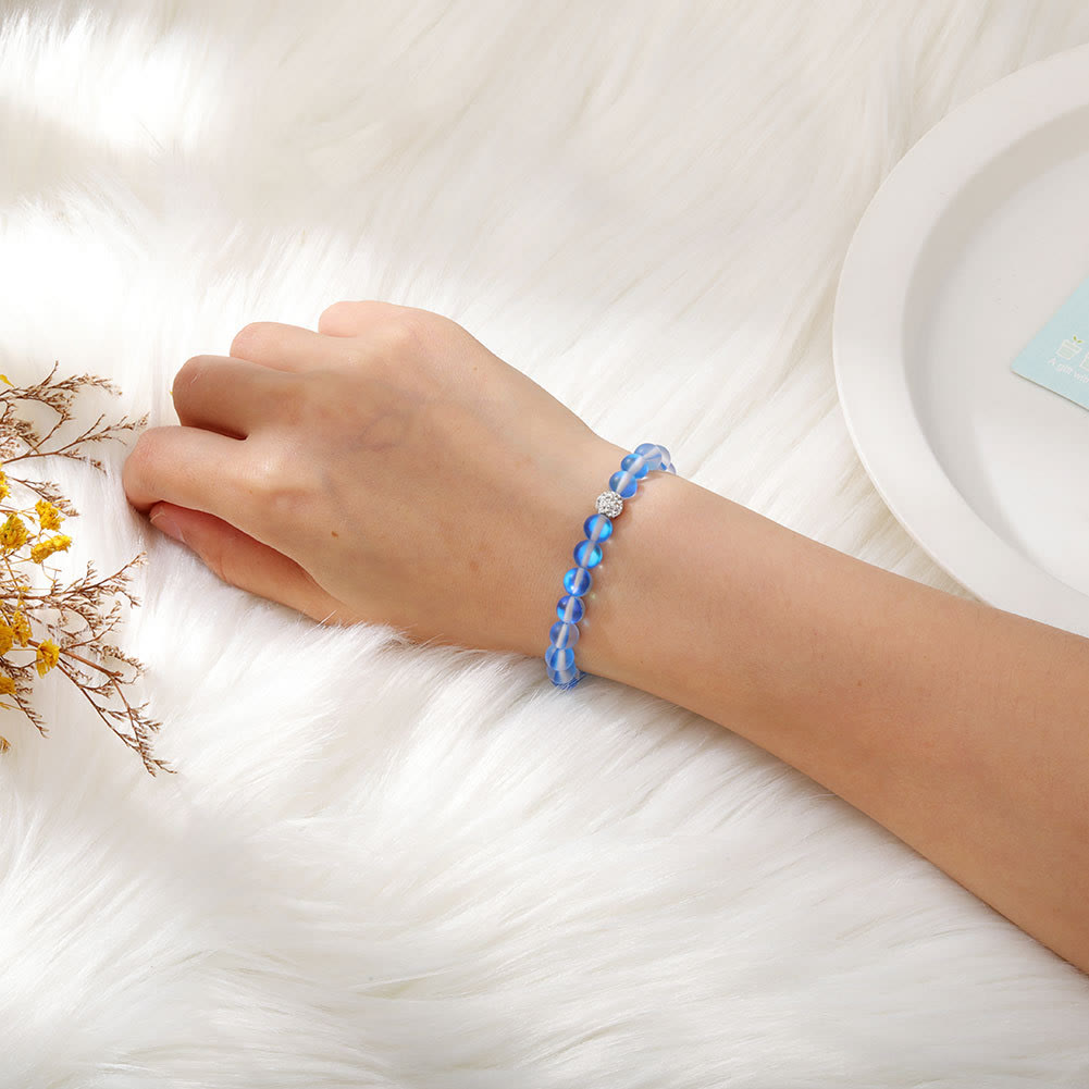 Bracelet Olivenorma en perles de verre et cristal de zircon