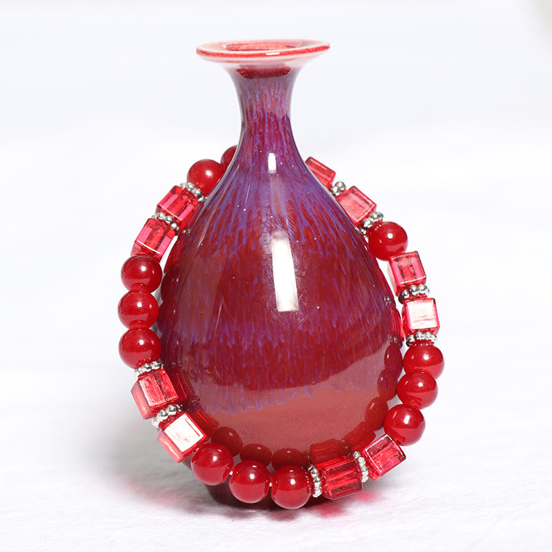 Ensemble de bracelets à perles avec pendentif en forme de cœur et arbre de vie Olivenorma