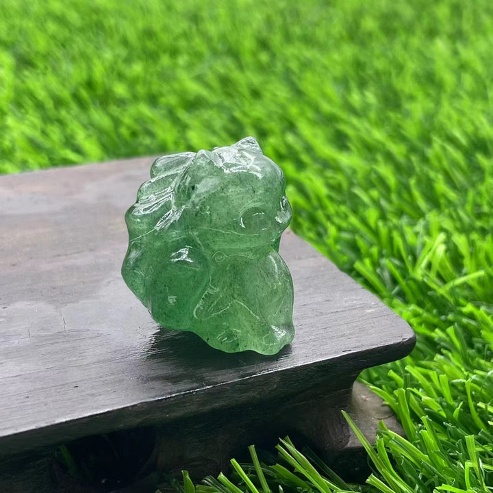 Décoration en pierre précieuse de renard à neuf queues en pierre naturelle Olivenorma de 3 cm