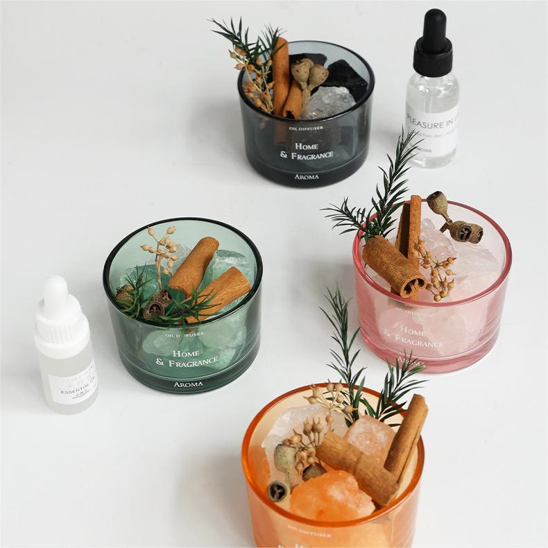 Huile essentielle sans flamme en cristal naturel Olivenorma pour aromathérapie