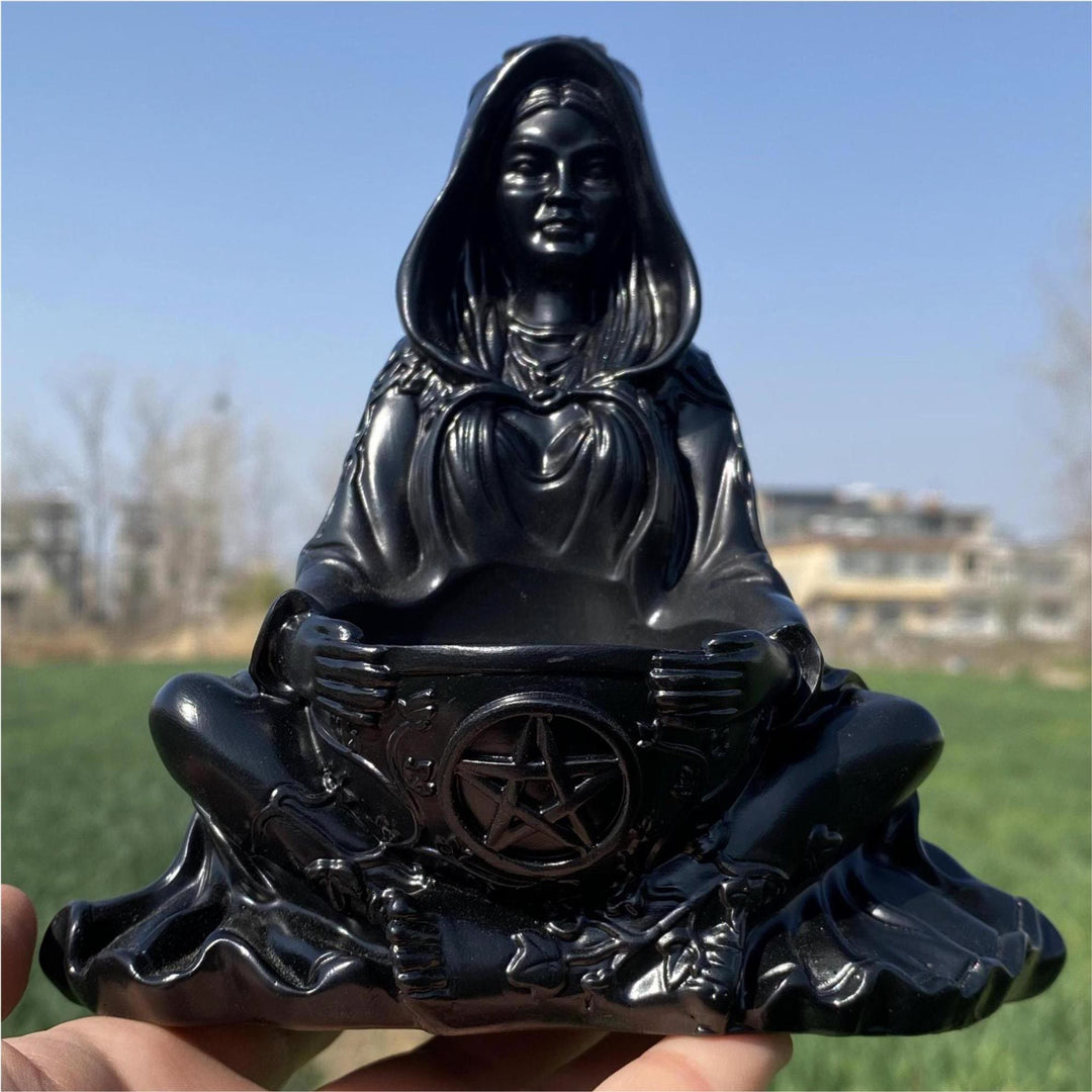 Décoration en pierre précieuse en résine de la déesse de la Terre Mère Olivenorma